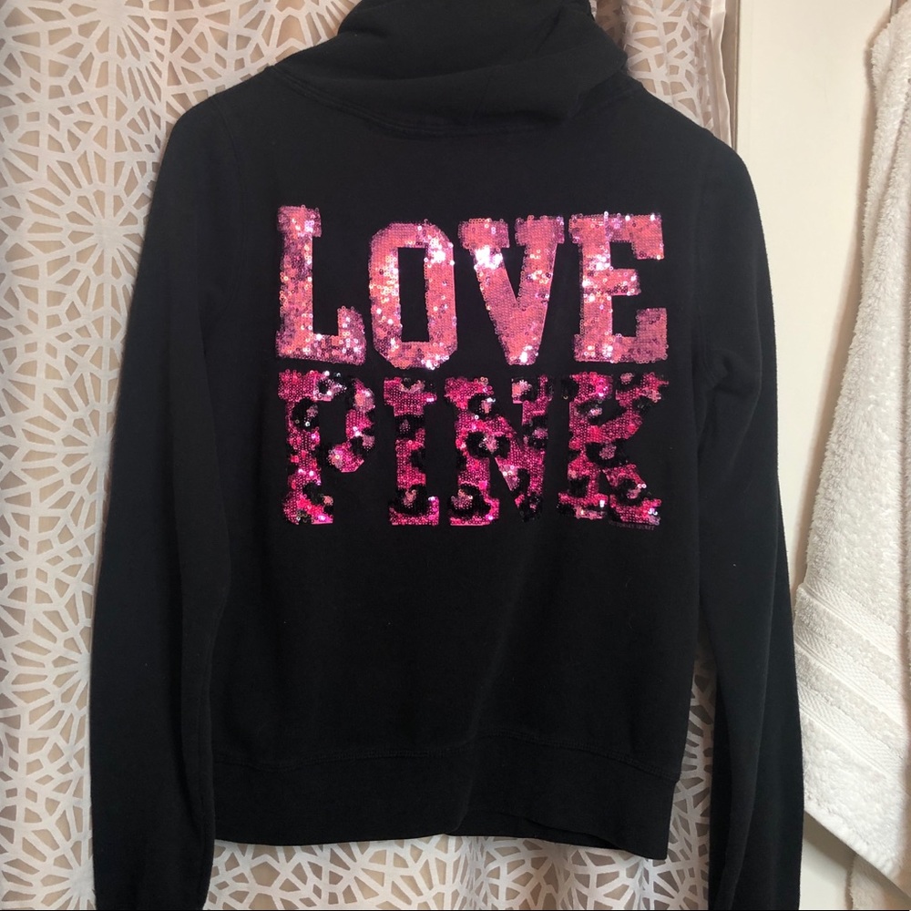 VS PINK zip up track style jacket